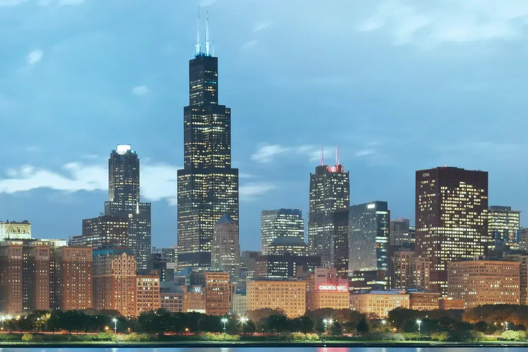 Chicago city skyline
